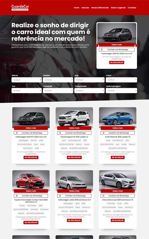 GuardaCar – Site para agência de veículos GuardaCar - Site para agência de veículos