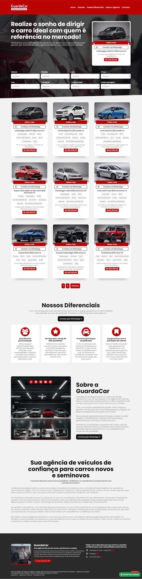 GuardaCar – Site para agência de veículos GuardaCar - Site para agência de veículos