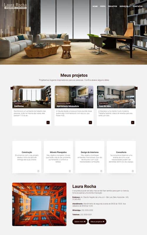 Modelo de site para Arquiteto, urbanista, designers de interiores, escritórios de arquitetura e paisagista Modelo de site para Arquiteto, urbanista, designers de interiores, escritórios de arquitetura e paisagista