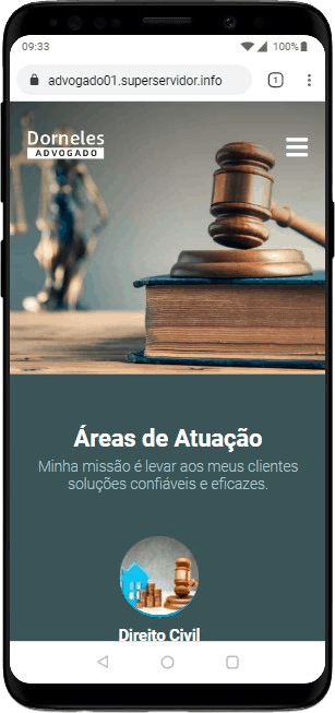Modelo de site para advogados e escritórios de advocacia