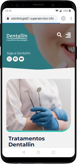 Modelo de site para clínicas odontológicas, dentistas e consultórios de odontologia