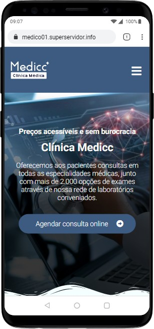 Modelo de Site para médicos autônomos, clinica de médicos ou consultórios médicos