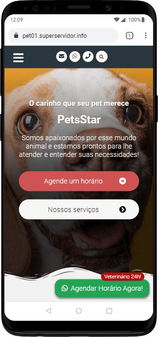 Modelo de Site para PetShop ou Veterinário