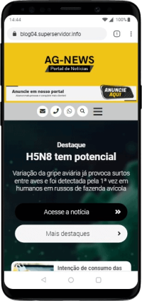 Modelo de site com blog de notícias
